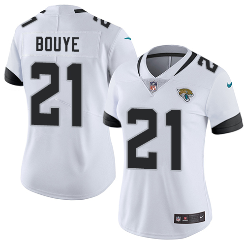 Nike Jacksonville Jaguars #21 A.J. Bouye White Women Stitched NFL Vapor Untouchable Limited Jersey->women nfl jersey->Women Jersey